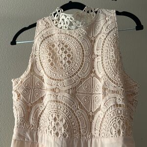 Streetwear Society, crocheted lace dress with transparent over skirt, size L
